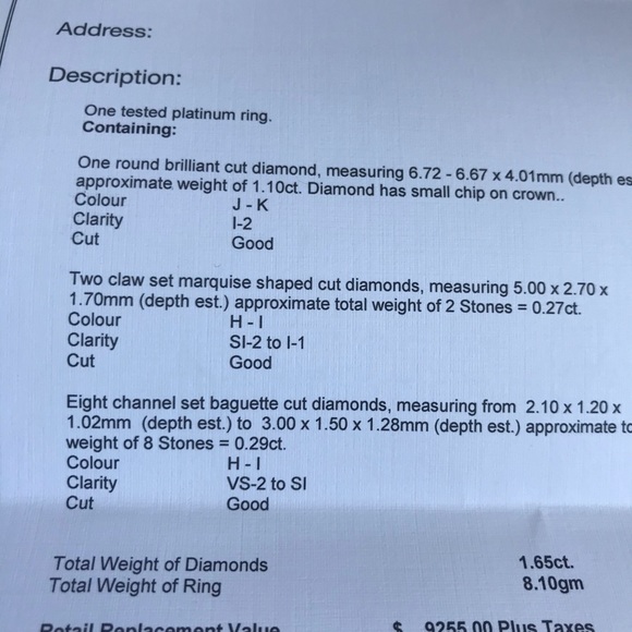 VINTAGE PLATINUM DIAMOND RING ROUND STONE MARQUISE - Picture 12 of 16